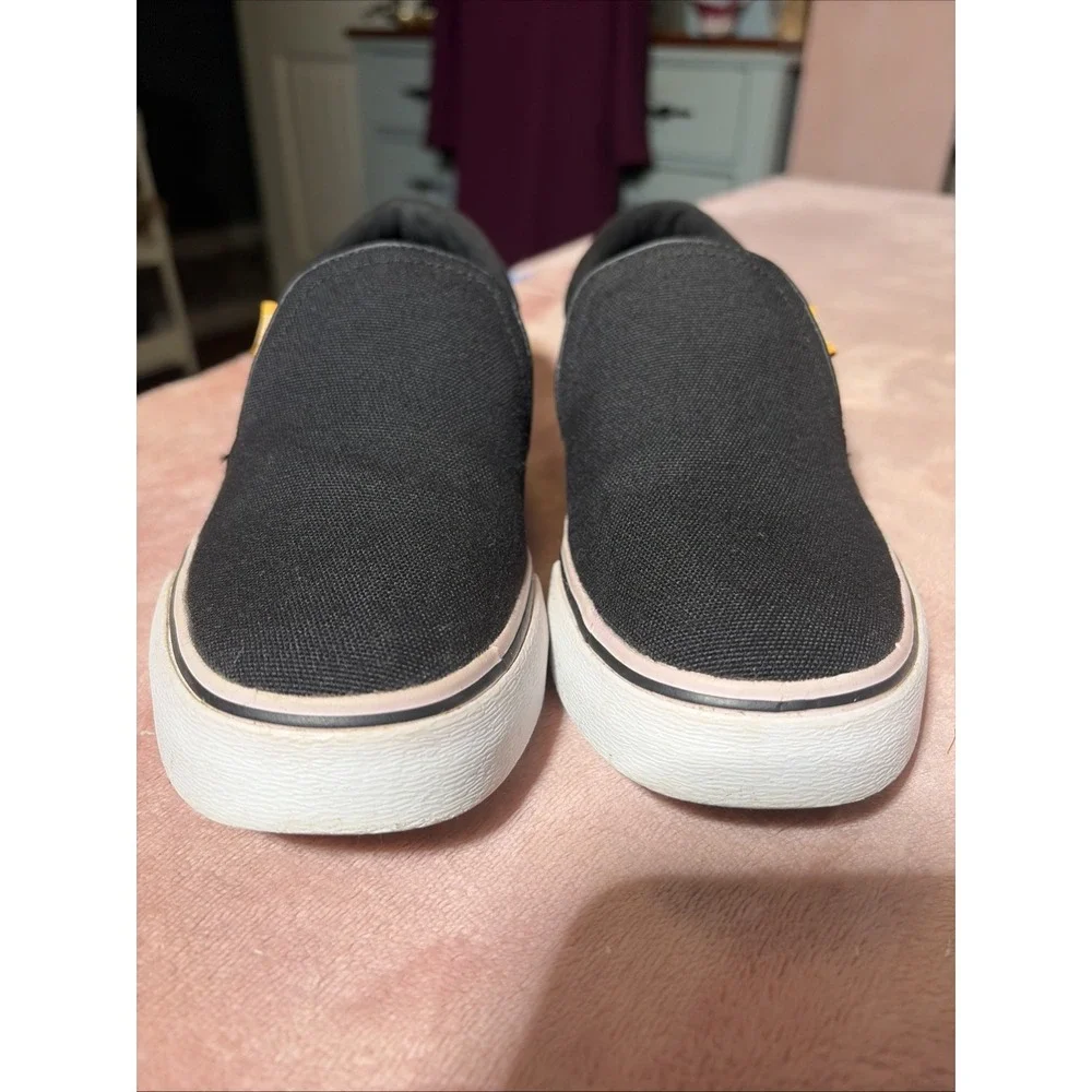 Nike Women's/Girls Court Royale AC Slip-On Black White Canvas Shoes Sz 5